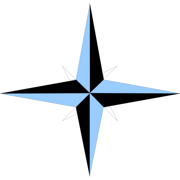 Blue And Black Compass PNG Clip art