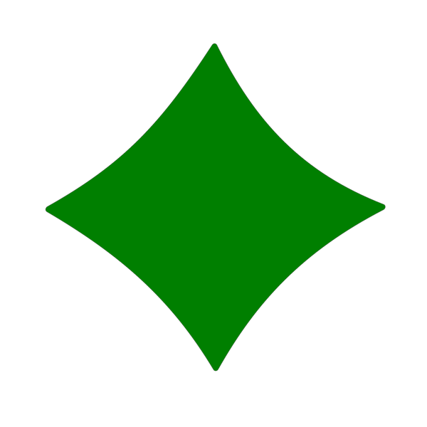 Diamond Green Black Outline PNG Clip art