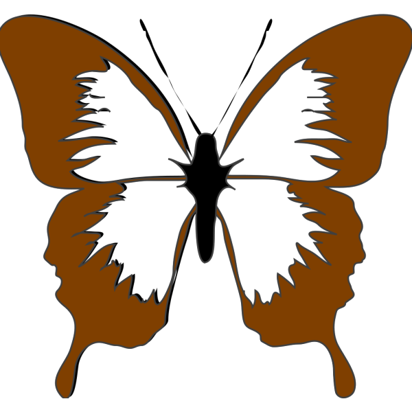 Simple Blue Butterfly PNG Clip art