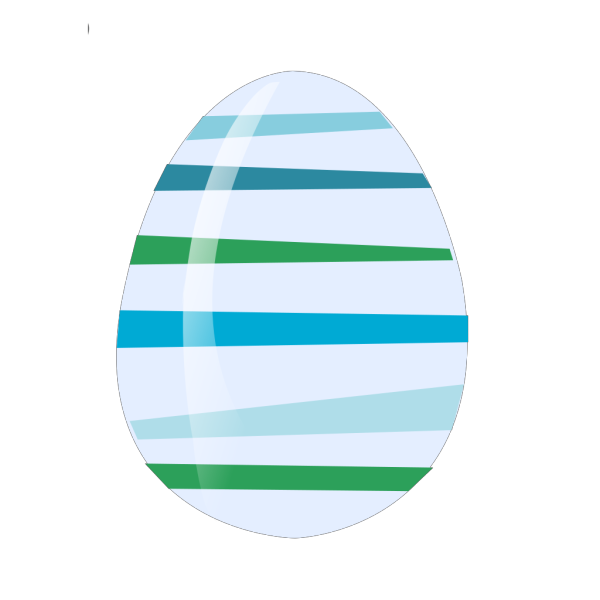 Blue Green Striped Egg PNG Clip art