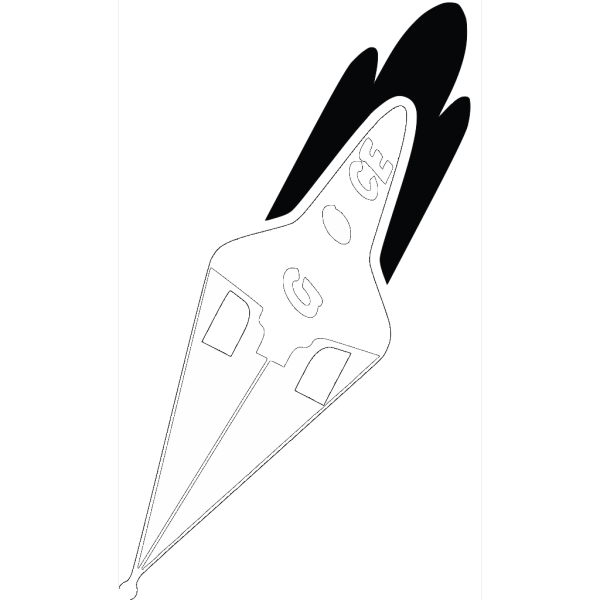 Rocket - Black And White PNG Clip art