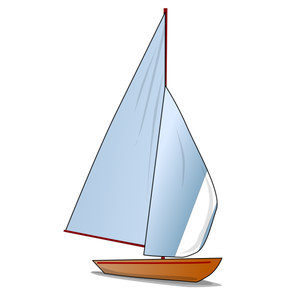 Black Sail Boat PNG Clip art