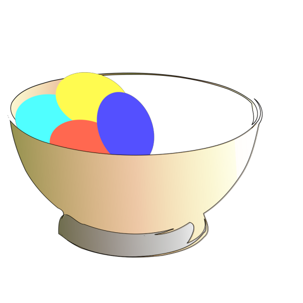 Bowl Of Easter Eggs PNG Clip art