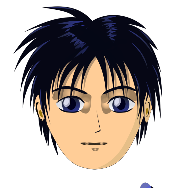 Asian Anime Boy Head PNG images
