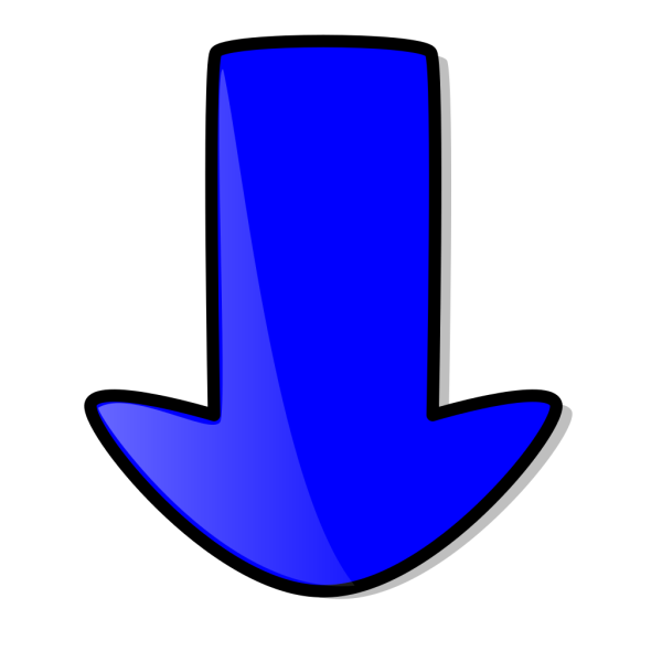 Blue Down Arrow PNG Clip art