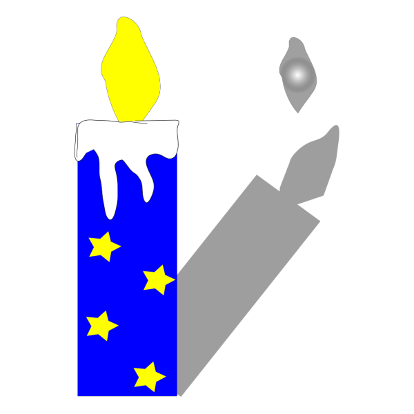 Blue Candle PNG Clip art