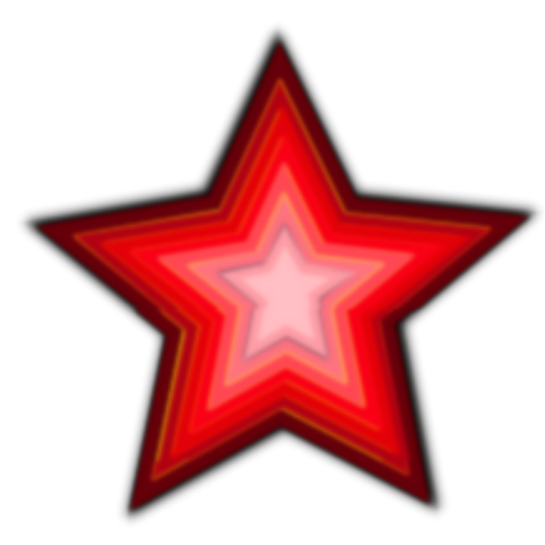 Red Gradient Star PNG Clip art