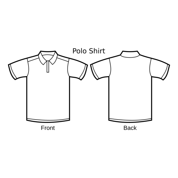 Polo Shirt Template PNG Clip art