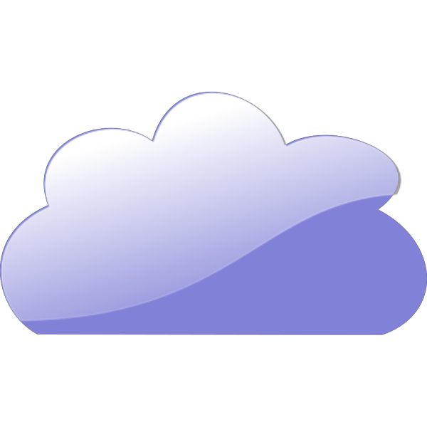 Blue Glassy Cloud PNG Clip art