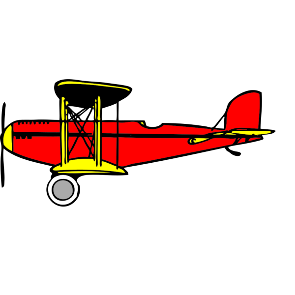 Red Blue Biplane PNG Clip art