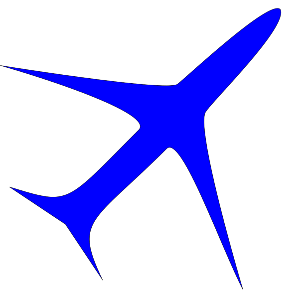 Boing Blue Freight Plane Icon PNG Clip art