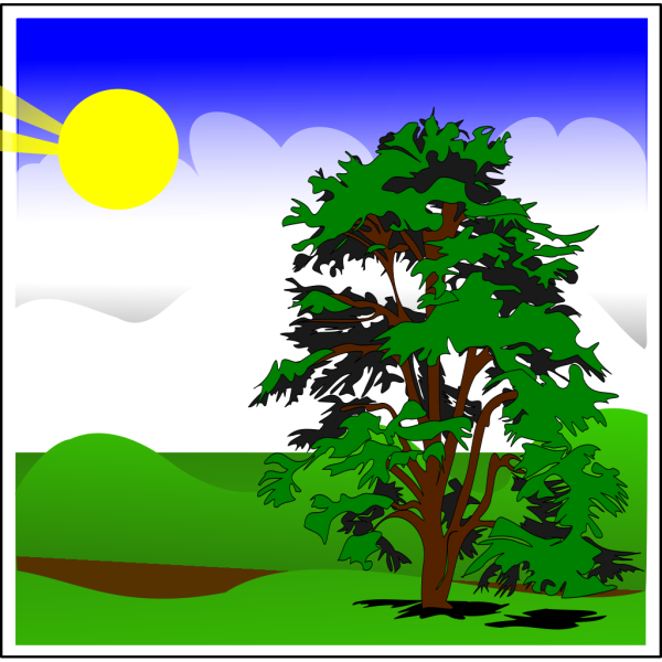 Sunny Spring With Blue Sky PNG Clip art