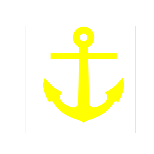 Yellow Anchor Blue Background PNG Clip art