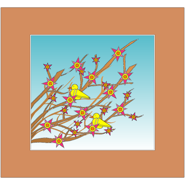 Branches Flowers Birds PNG Clip art