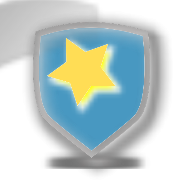 Rachaelanaya Blue Shield Star Icon PNG Clip art
