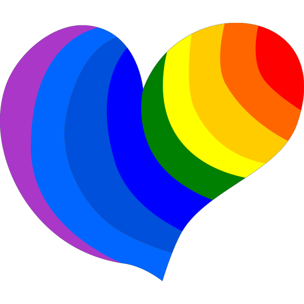 Rainbow Heart PNG Clip art