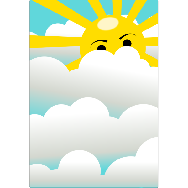 Clouds With Hidden Sun PNG Clip art