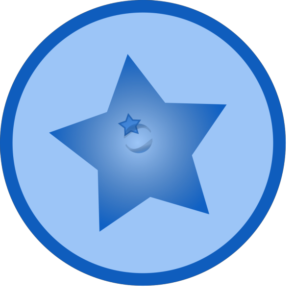 Blue Circled Star PNG Clip art