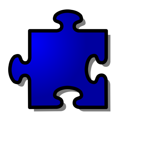 Blue Jigsaw Piece PNG Clip art