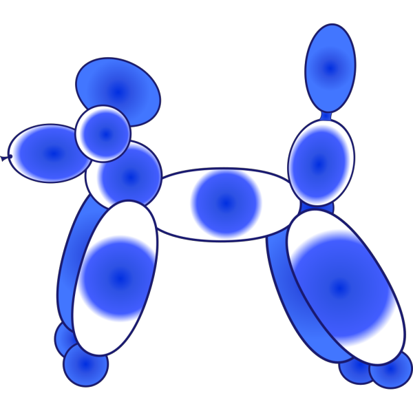 Balloon Dog Blue PNG Clip art