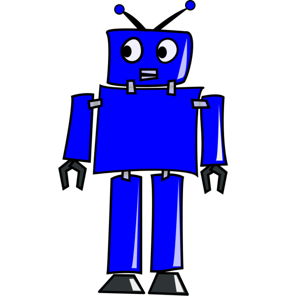 Blue Robot PNG Clip art