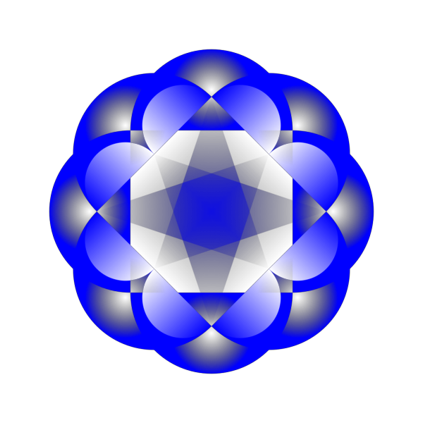 Blue Flower Design PNG Clip art