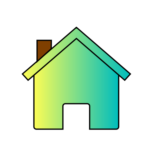 Yellow/blue Fade House PNG Clip art