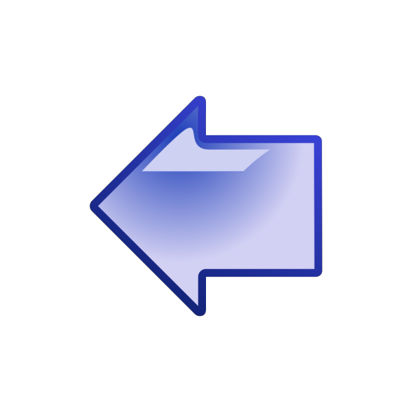 Blue Arrow Pointing Left PNG Clip art