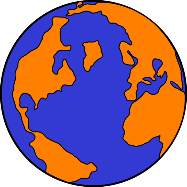 Orange And Blue Globe PNG Clip art