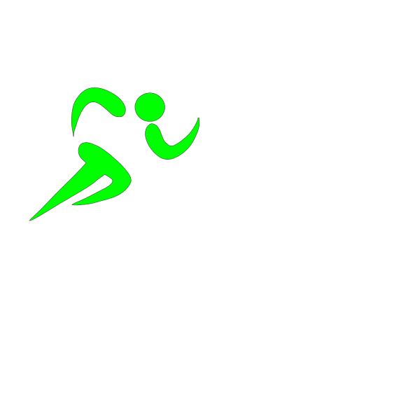 Runner Green And Blue PNG Clip art