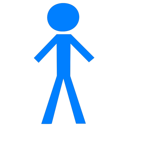 Blue Stick Man PNG Clip art