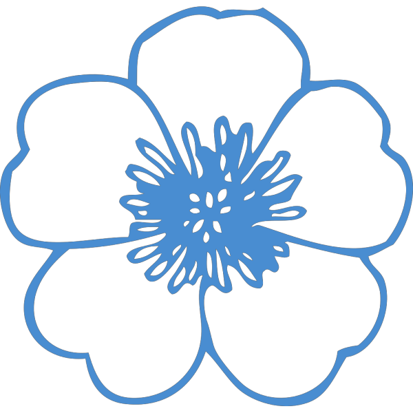 Blue Flower Decor PNG Clip art