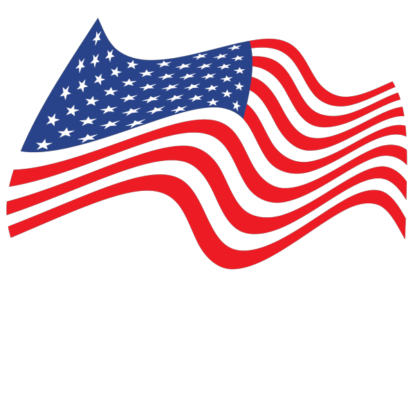 Blue american flag PNG image