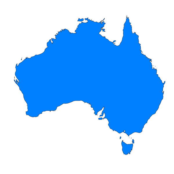Blue Map Australia PNG Clip art