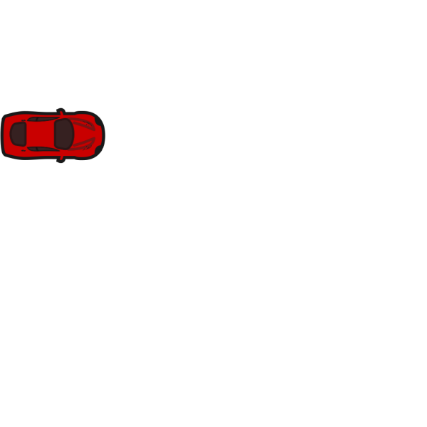 Red Car - Top View PNG Clip art