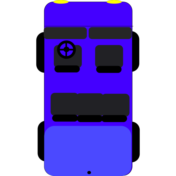 Blue Car Top View PNG Clip art