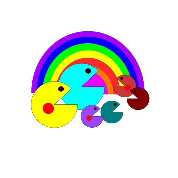 Rainbow Color Square PNG Clip art