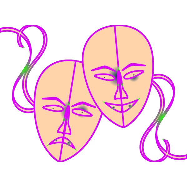 Theatre Masks  PNG Clip art