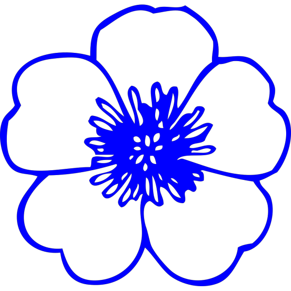 Blue Buttercup Flower PNG Clip art
