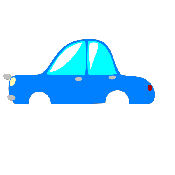 Little Blue Car PNG Clip art