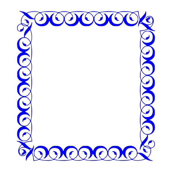 Blue Border Design PNG Clip art