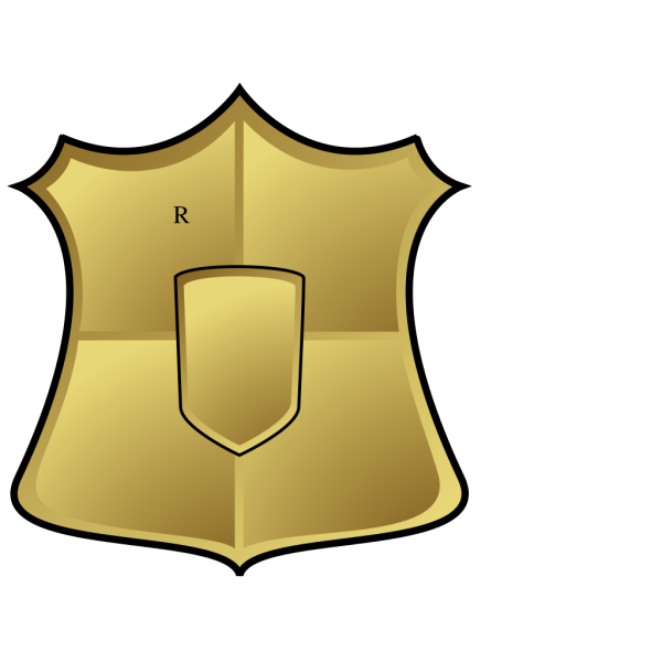 Blue Gold Shield PNG Clip art