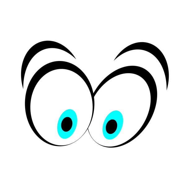 Animated Blue Cartoon Eyes PNG Clip art