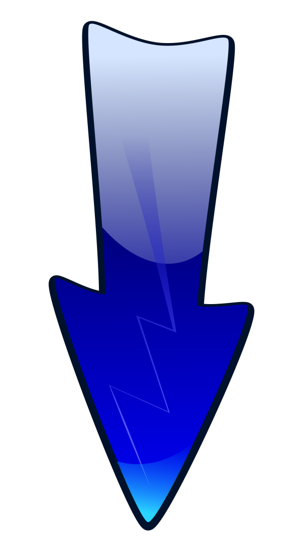 Bent Arrow Blue PNG Clip art