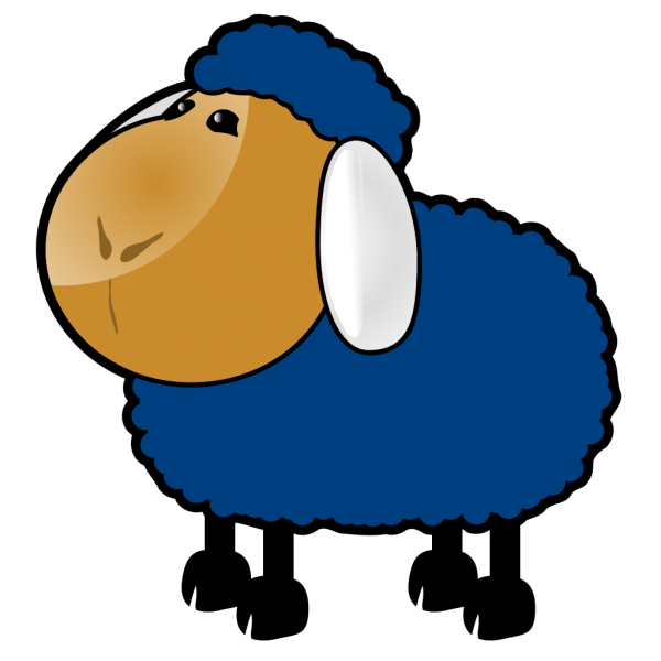 Blue Sheep PNG Clip art
