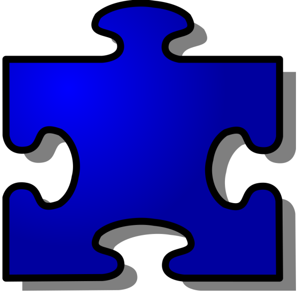 Blue Puzzle Piece PNG Clip art