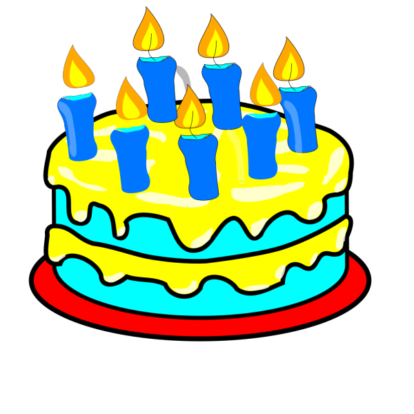 Cake 7 Candles PNG Clip art