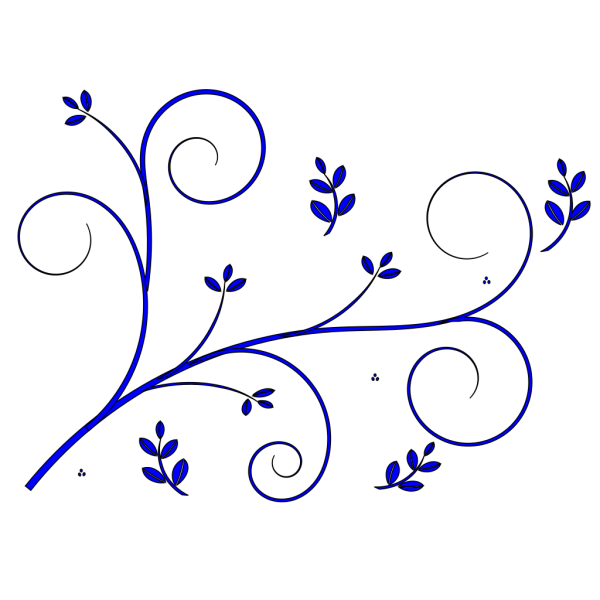 Floral Design Blue PNG Clip art