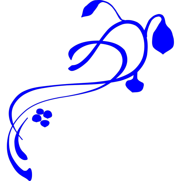 Blue Swirl Vine PNG Clip art