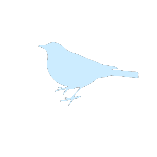 Bird Silhouette Light Blue PNG Clip art